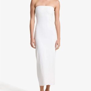 GIGI C Maya Snakeskin Dress Ivory